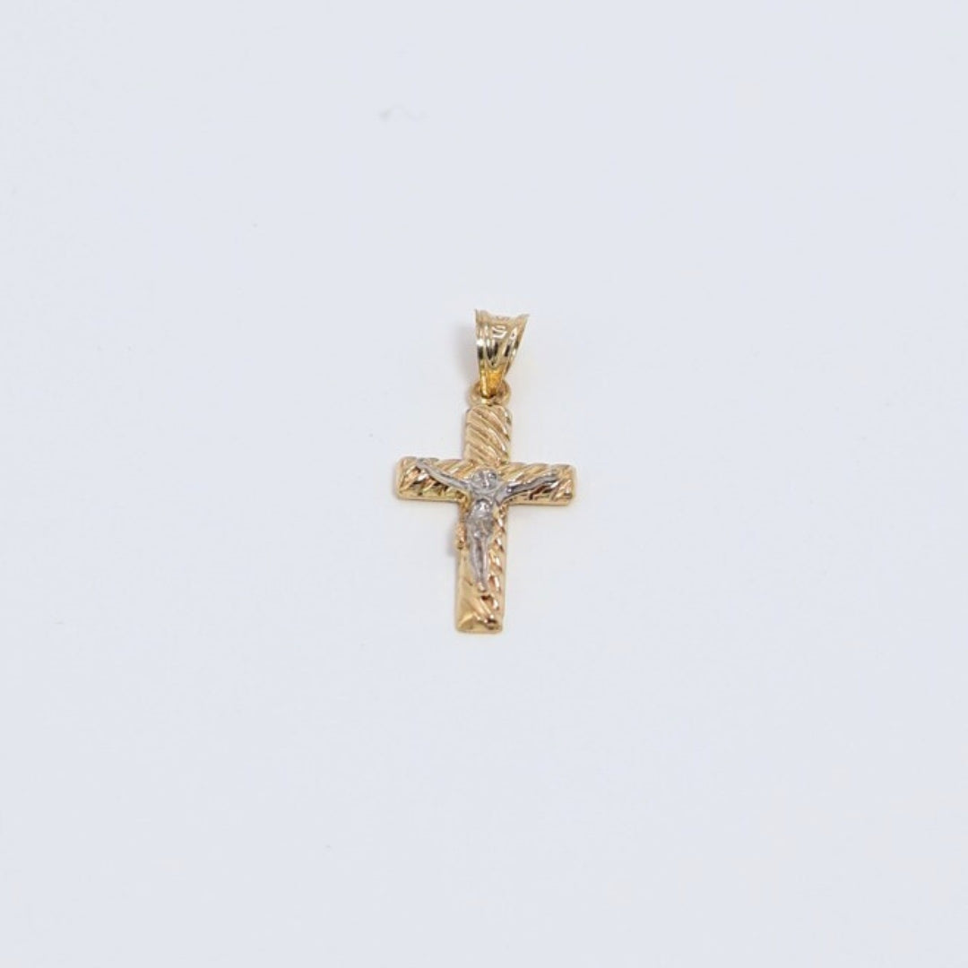 Hammered Detail Cross Pendant
