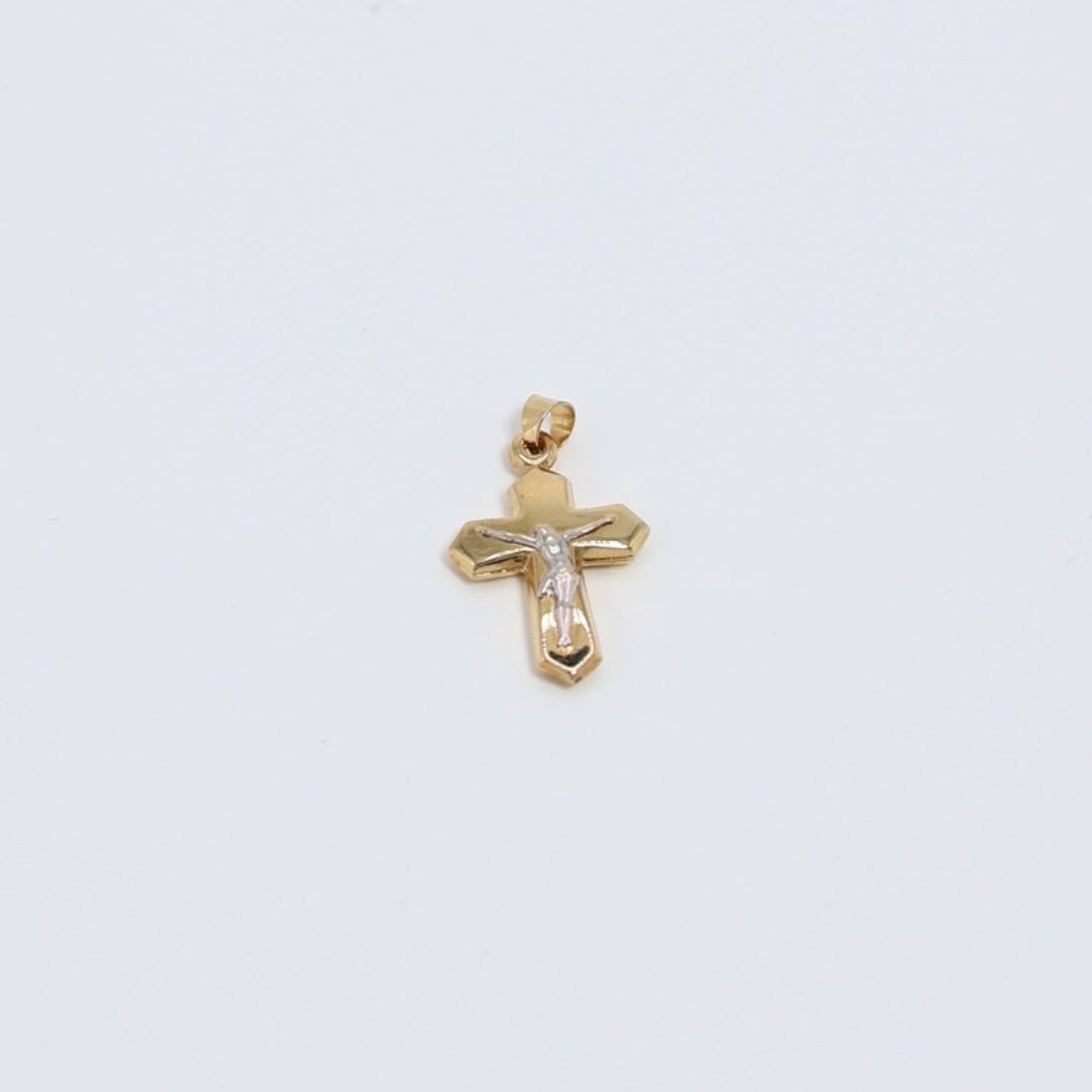 Geometric Outline Cross Pendant