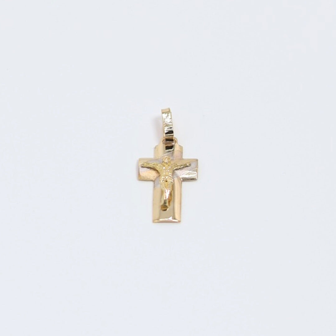 Textured Gold Cross