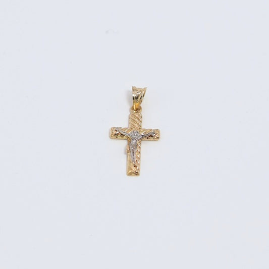 Hammered Detail Cross Pendant