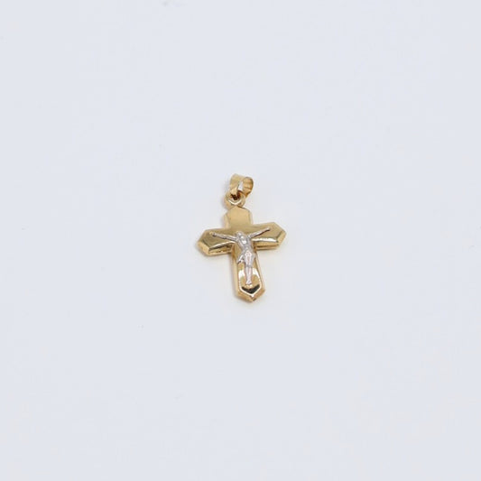 Geometric Outline Cross Pendant